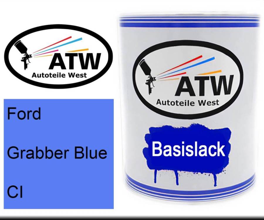 Ford, Grabber Blue, CI: 1L Lackdose, von ATW Autoteile West.